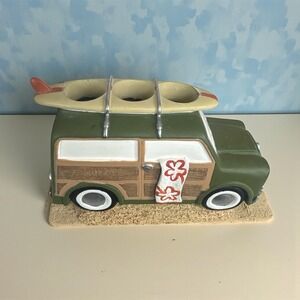 Bed Bad & Beyond Hang Ten Toothbrush Holder Ceramic Surf Woody Wagon Ta-da Pen